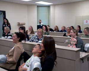 Owens students in new dental lab.