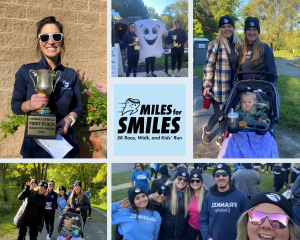 Collage of Back to the track! Sunday our teams tighten their laces, put their beanies on, and hit the park for the annual Miles for Smiles 5k! Miles for Smiles is one of our favorite events because it is so family friendly. They offer a timed 5k, a fun run/walk, and a children’s walk! Our girls often bring their children and significant others. Health is wealth and we love inspiring healthy lifestyles in our little ones at a young age! The Greater Toledo Dental Society sponsors Miles for Smiles to raise funds for the Dental Center of Northwest Ohio and those less fortunate who may not be able to afford dental services. #AlwaysBetter Our marathon master, Julie Riffle, along with her husband Justin led the pack and came in 1st place overall! This is Julie’s second year placing first! Way to represent! A special thank you to The Greater Toledo Dental Society