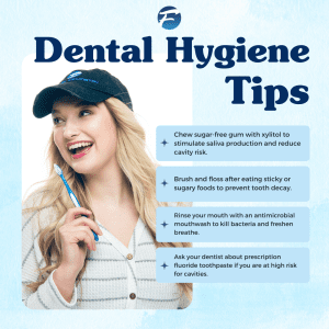 Banner for listing dental hygiene tips