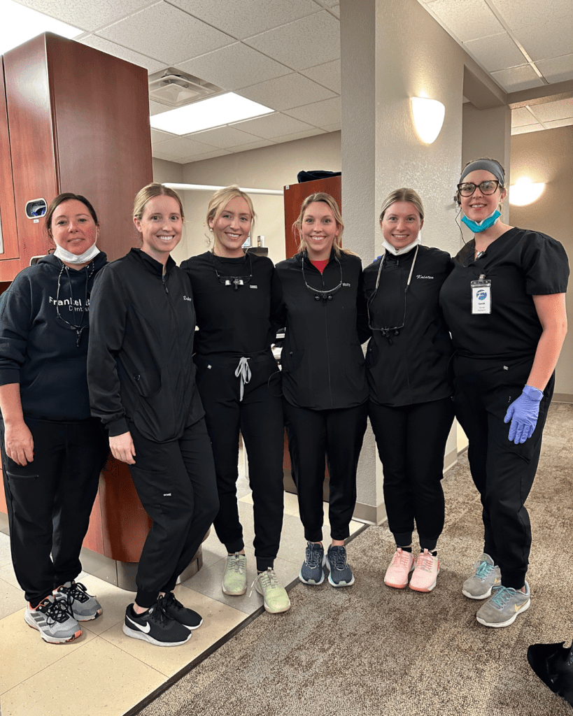 Dental staff providing free care on Free Dental Day