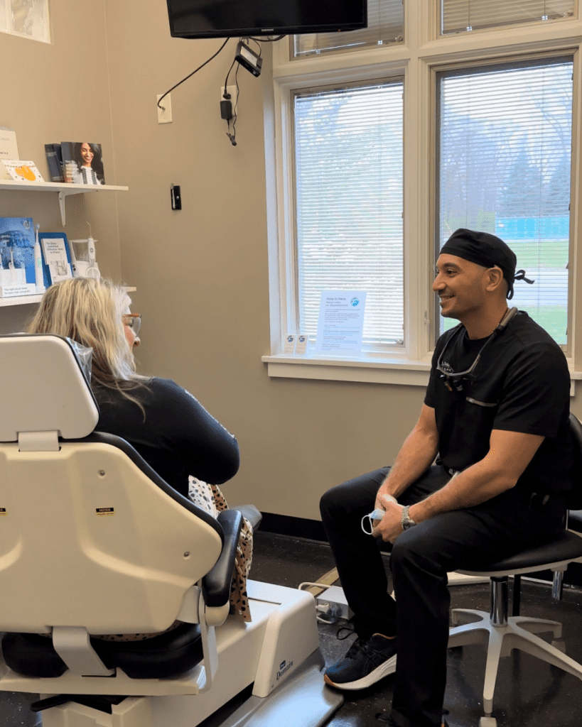 Dentist providing free care on Free Dental Day